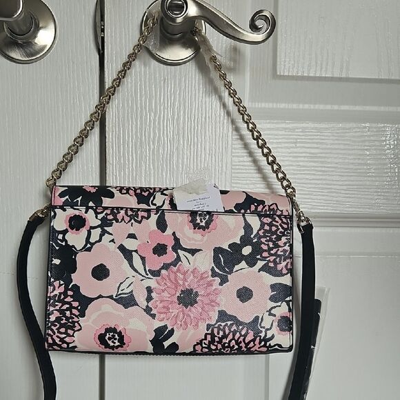 Kate Spade Pink and Black Crossbody Bag with Floral Design - Picture 4 of 16